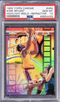1999-00 Topps Chrome Basketball Highlight Reels Refractor #HR4 Kobe Bryant - PSA GEM MT 10